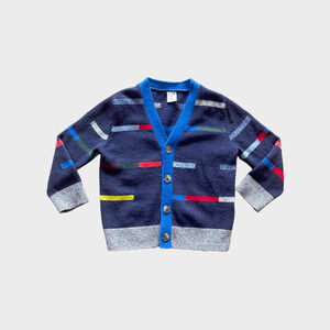 Gap Boys Striped Cardigan Sz 2 – Button Front Cozy & Versatile Layer